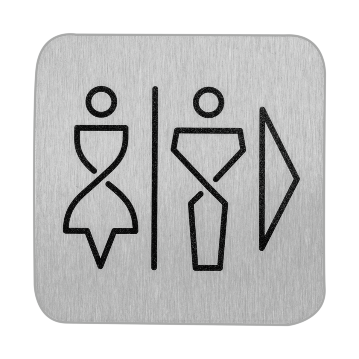 Sign E ST Washroom Men/Women - right direction