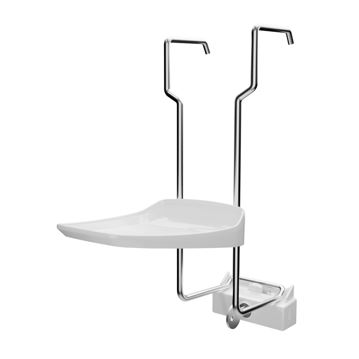 Produktbild von Greven Auffangschale Für NEPTUNE-Spender – Weiß, Tropfschale Aus Kunststoff, Wandmontage Mit Klebepads